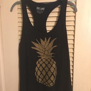 Pineapple racer back tank size xl